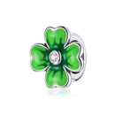 925 Sterling Silver Lucky Clover Beads For Diy Bracelets & Necklaces