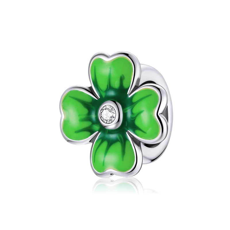 925 Sterling Silver Lucky Clover Beads For Diy Bracelets & Necklaces