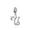 925 Sterling Silver Personalized Letter Pendant For Diy Bracelets & Necklaces Style - U