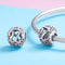 925 Sterling Silver Personalized Letter Beads For Diy Bracelets & Necklaces Style - U