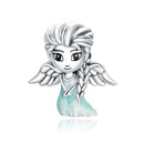925 Sterling Silver Snowflake Elf Girl Beads For Diy Bracelets & Necklaces