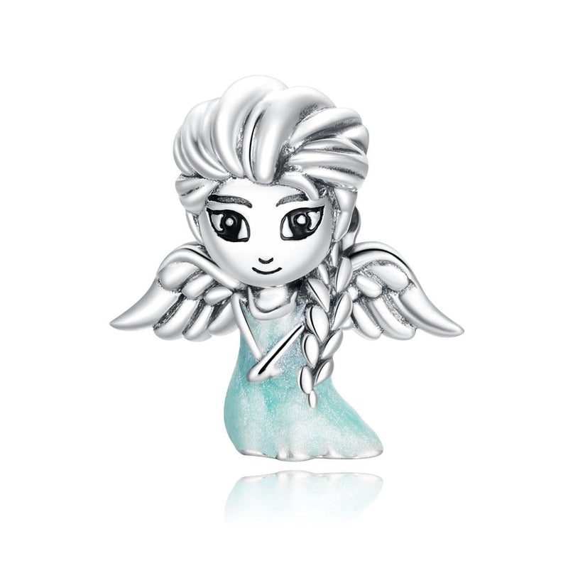 925 Sterling Silver Snowflake Elf Girl Beads For Diy Bracelets & Necklaces