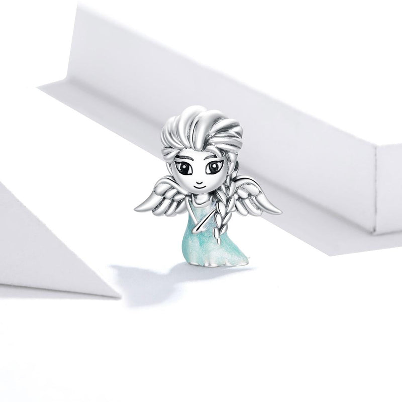 925 Sterling Silver Snowflake Elf Girl Beads For Diy Bracelets & Necklaces