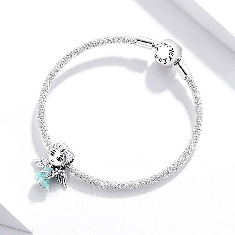 925 Sterling Silver Snowflake Elf Girl Beads For Diy Bracelets & Necklaces