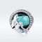 925 Sterling Silver Green Mermaid Beaded Bracelet Charms
