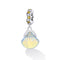 925 Sterling Silver Iridescent Shell Pendant For Diy Bracelet Or Necklace