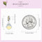 925 Sterling Silver Iridescent Shell Pendant For Diy Bracelet Or Necklace