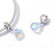925 Sterling Silver Iridescent Shell Pendant For Diy Bracelet Or Necklace