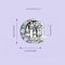 925 Sterling Silver Purple Moon Beaded Bracelet Accessory