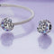 925 Sterling Silver Purple Moon Beaded Bracelet Accessory