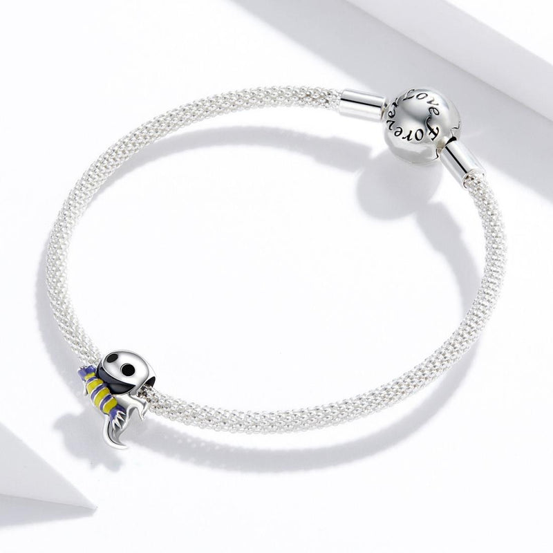 925 Sterling Silver Ghost Bead Bracelet & Necklace Set