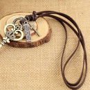 Vintage Crown Key Pendant Retro