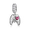 925 Sterling Silver Rib Pendant For Diy Bracelets