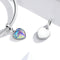 925 Sterling Silver Fish Scale Heart Pendant For Diy Bracelets & Necklaces