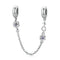 925 Sterling Silver Flower Safety Chain For Diy Bracelets & Necklaces