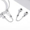 925 Sterling Silver Flower Safety Chain For Diy Bracelets & Necklaces