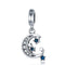 925 Sterling Silver Starry Sky Heart Pendant For Diy Bracelets