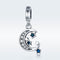 925 Sterling Silver Starry Sky Heart Pendant For Diy Bracelets