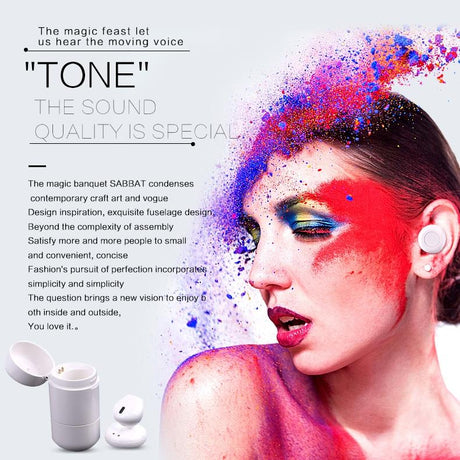 Mini Bluetooth 4.2 In-ear Stereo Earphone with Charging Box - Single Ear