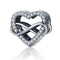 925 Sterling Silver Heart Diamond Beads For Diy Bracelets