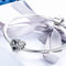 925 Sterling Silver Heart Diamond Beads For Diy Bracelets