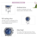 925 Sterling Silver Blue Star Fringed Beads For Diy String Accessories