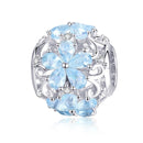925 Sterling Silver Chic Snowflake Beads For Diy Bracelets & Necklaces
