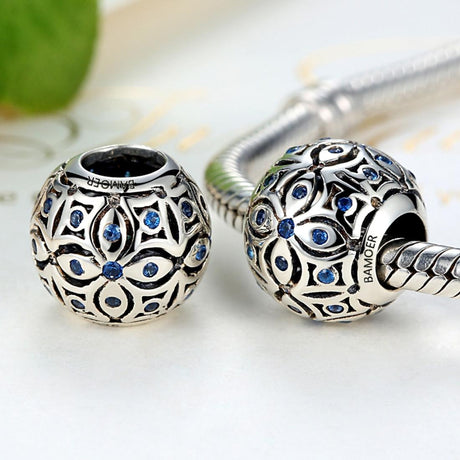 925 Sterling Silver Summer Flower Beaded Bracelet Accessory