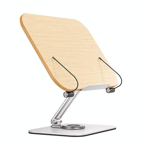 360-Degree Rotating Desktop Bookshelf With Tablet Stand