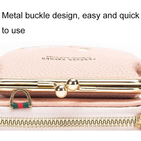 Black Embroidered Single Shoulder Phone Bag Wallet - Black