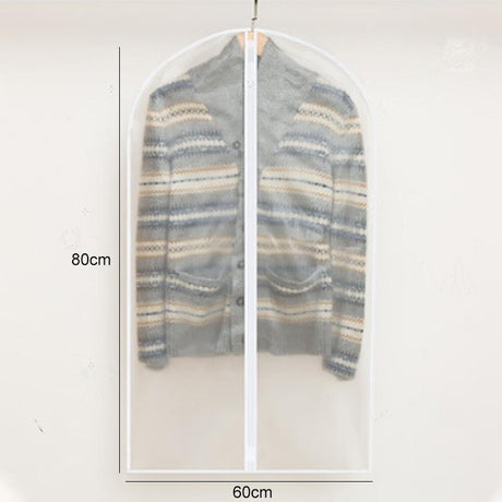 2-Pack Hanging Garment Storage Bags With Zipper - Clear