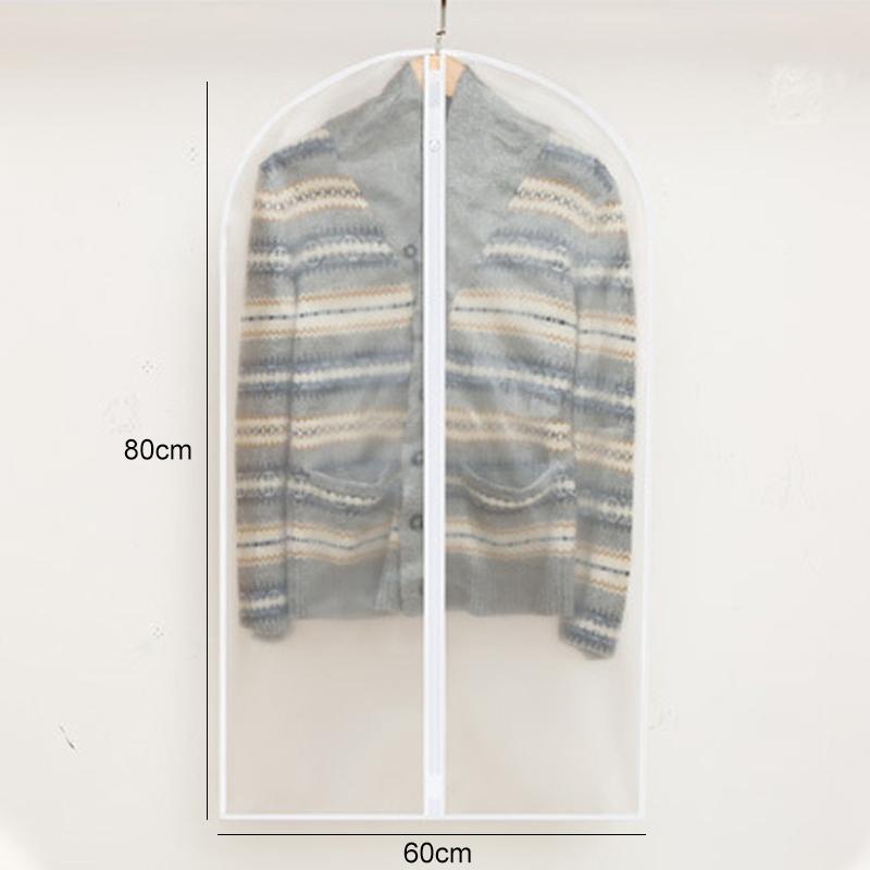 2-Pack Hanging Garment Storage Bags With Zipper - Clear