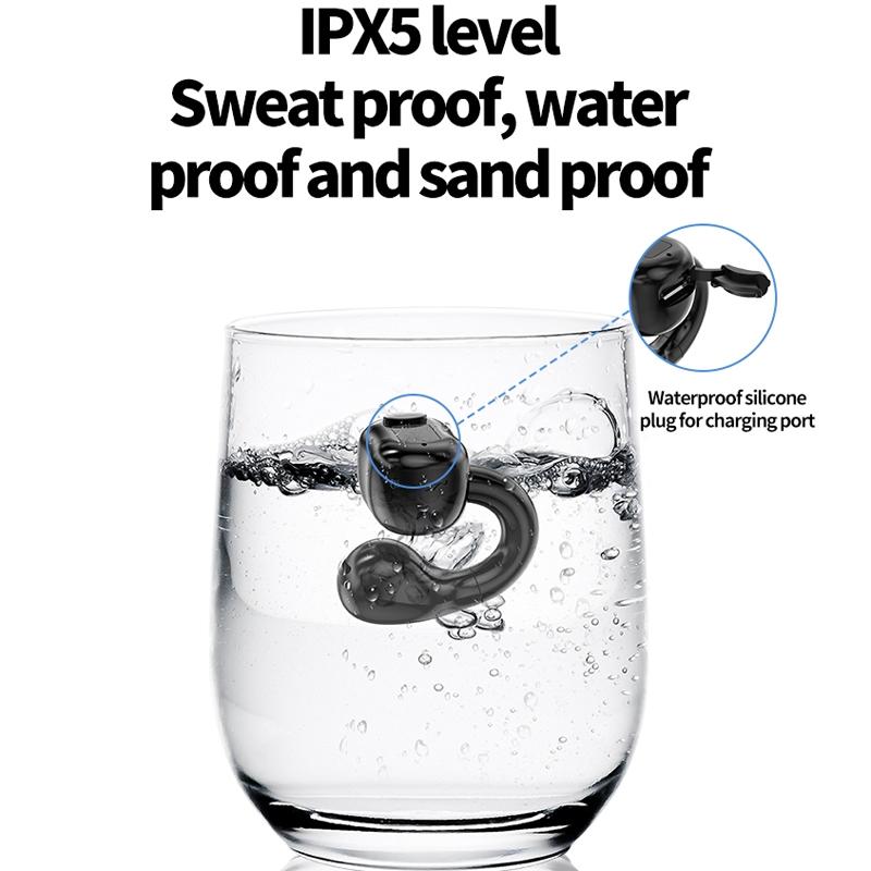 Waterproof Bluetooth Earphones with Ear Clip - M10