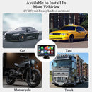 7 Inch Bluetooth 5.0 Carplay Monitor - Portable Compatible With Most Vehicles - Display + Camera