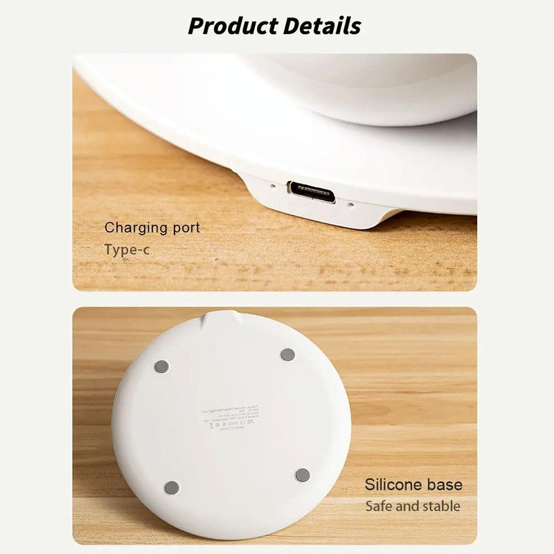 15W Rotatable Night Light Fast Charger Wheat - Wheat-Colour