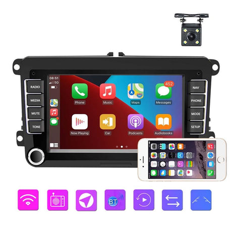 7 Inch Android Car Navigation Player For Volkswagen - 2 + 32G Wireless Carplay - Standard + 4Lights Camera