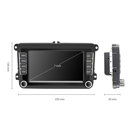 7 Inch Android Car Navigation Player For Volkswagen - 2 + 32G Wireless Carplay - Standard + 4Lights Camera