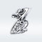 925 Sterling Silver Relief Number Series 0 9 Beads For Diy Bracelets & Necklaces Style - 1