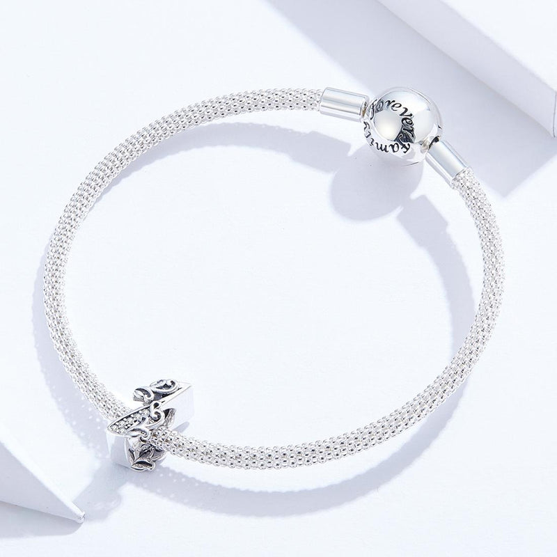 925 Sterling Silver Relief Number Series 0 9 Beads For Diy Bracelets & Necklaces Style - 1