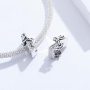 925 Sterling Silver Relief Number Series 0 9 Beads For Diy Bracelets & Necklaces Style - 1