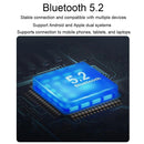 Wireless Bluetooth 5.2 Earphones with Noise Reduction Ear-mounted Design - White Without Accessories