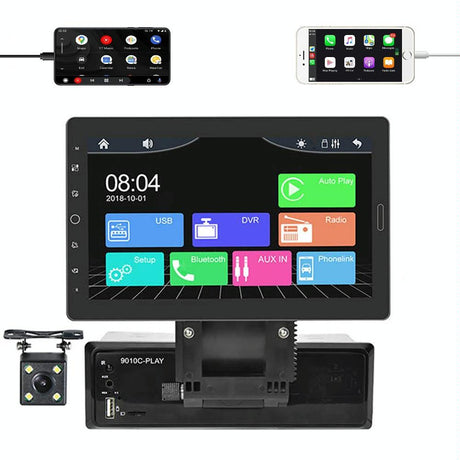 10.1 Inch Full Screen Car Mp5 Player With Wired Carplay - Standard + 4 Camera