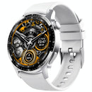 1.35 Inch Smart Watch Bluetooth Calls Health Monitoring 150+ Sports Black - Silver Gray Silicone