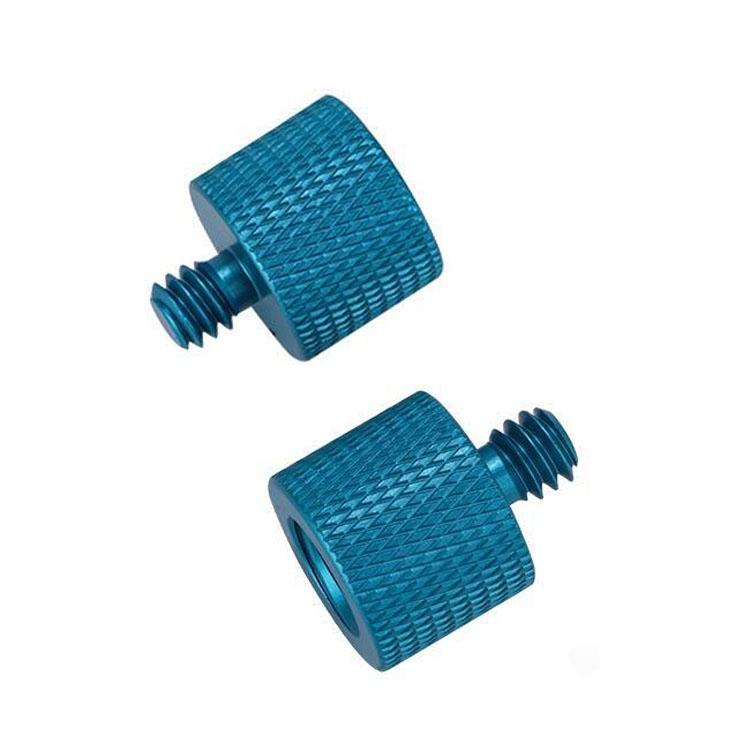 10-Piece 3 / 8 To 1 / 4 Screw Adapter - Blue