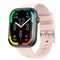 2.1 Inch Screen Smart Watch With Blood Sugar / Blood Oxygen Monitoring / Sos Alarm / 100+ Sports Modes - Black 3-Bead Steel - Black Pink