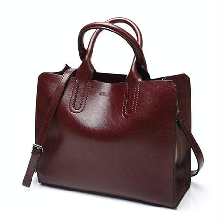 Leather Women Tote Bag For Casual Shoulder Carry
