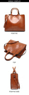 Leather Women Tote Bag For Casual Shoulder Carry