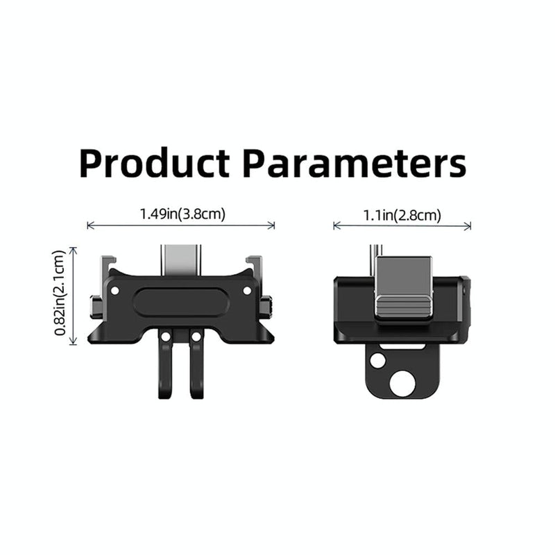 Quick Release Mount Adapter For Dji Osmo Pocket 3 Camera 1 / 4 Inch Hole - With Tripod