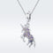 925 Sterling Silver Unicorn Diy Beaded Bracelet Necklace Set Pendant Beads Style - Bead + Necklace