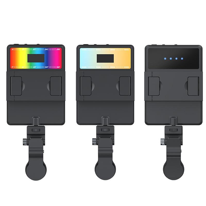 5W Mobile Phone Fill Light For Live Broadcast With Screen - V11 Cool & Warm